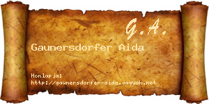 Gaunersdorfer Aida névjegykártya